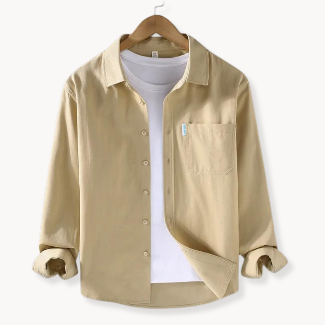 Camisa - Frente com Botões, Corte Longo e Ajuste Flexível e Respirável