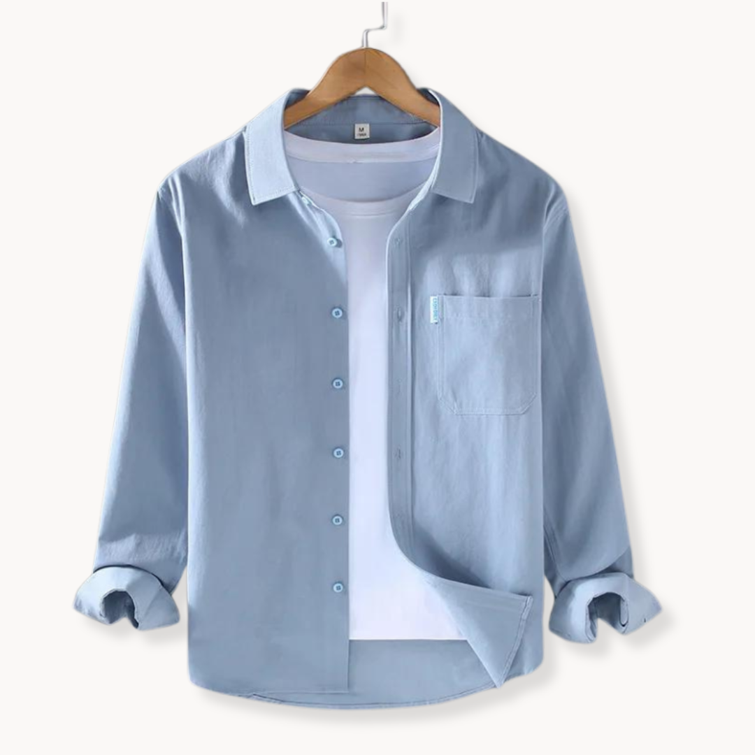 Camisa - Frente com Botões, Corte Longo e Ajuste Flexível e Respirável