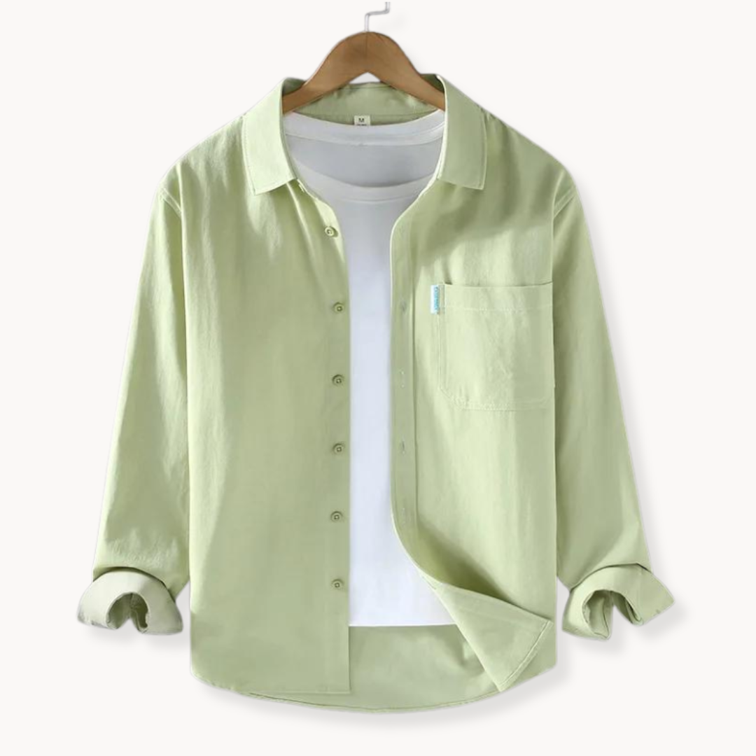 Camisa - Frente com Botões, Corte Longo e Ajuste Flexível e Respirável
