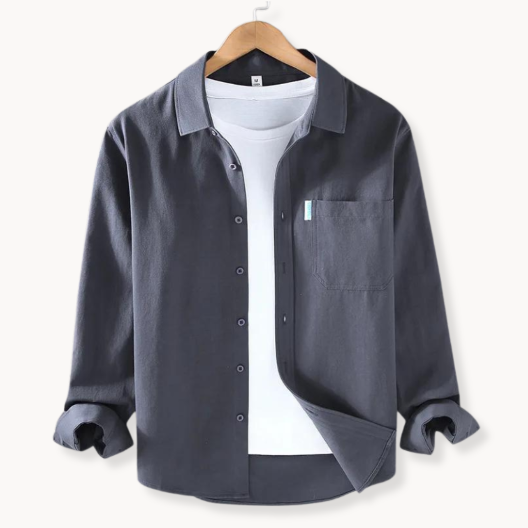 Camisa - Frente com Botões, Corte Longo e Ajuste Flexível e Respirável
