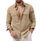 Camisa - Bolsos Cargo E Fecho De Botão Para Conforto Térmico