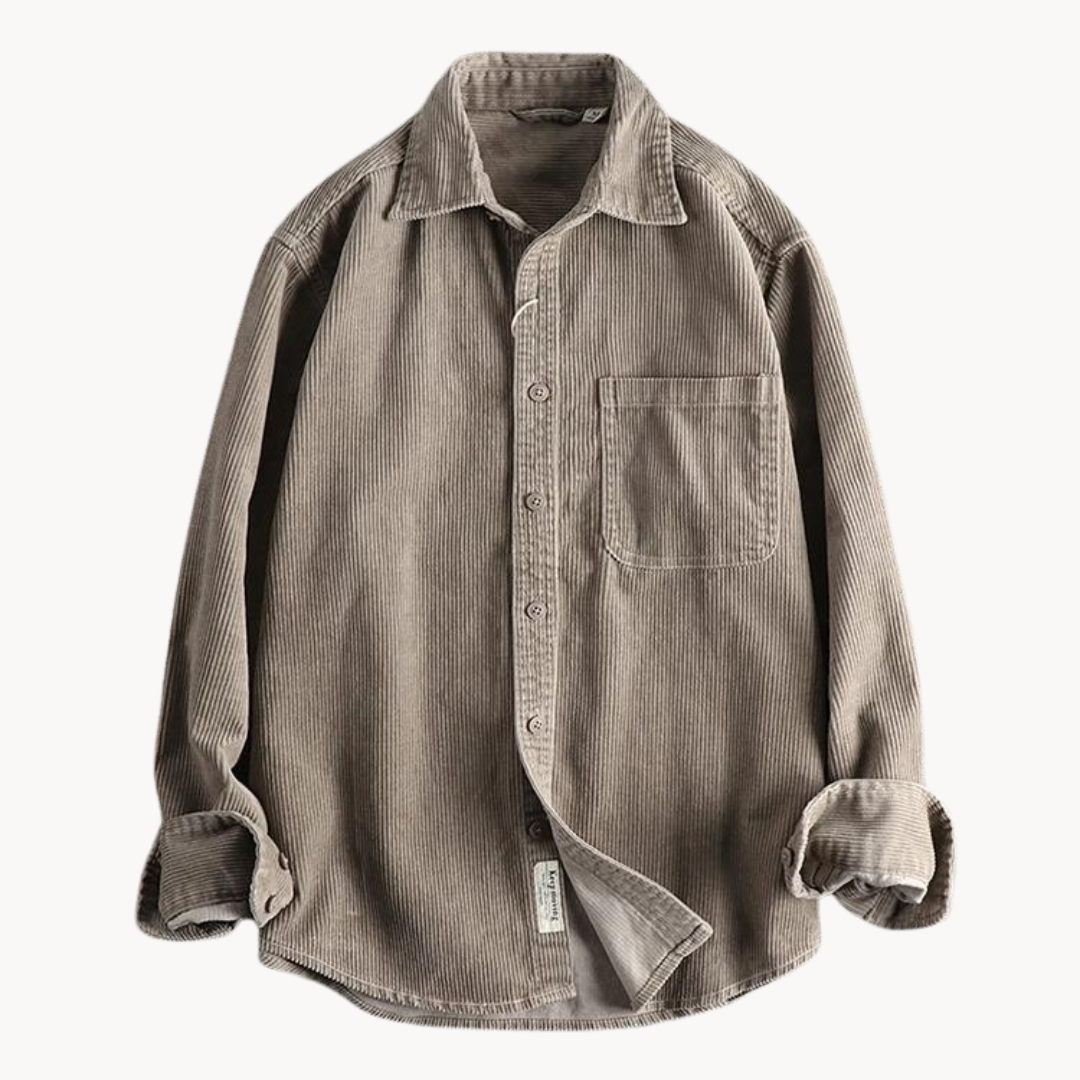 Camisa - Textura Corduroy & Costuras Reforçadas Para Sobreposição