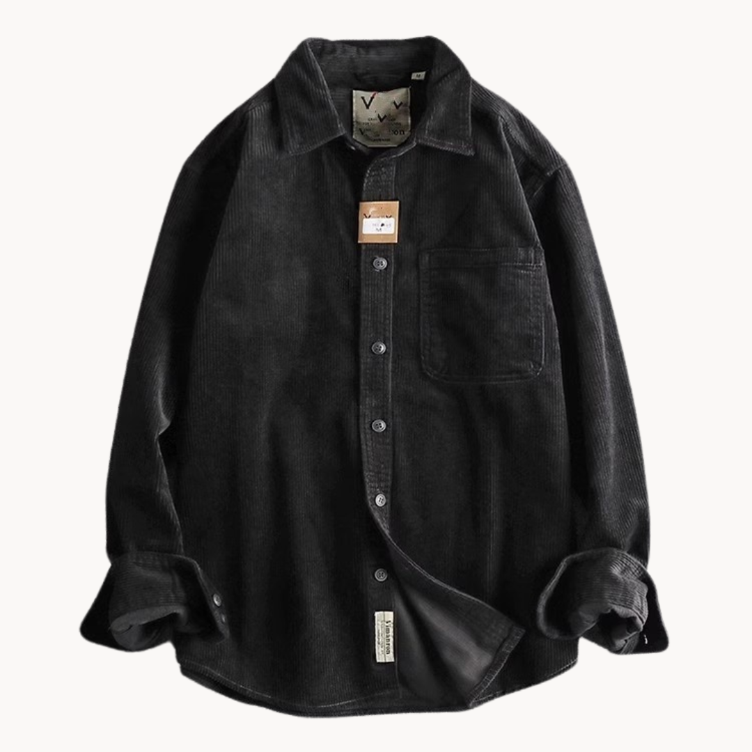 Camisa - Textura Corduroy & Costuras Reforçadas Para Sobreposição