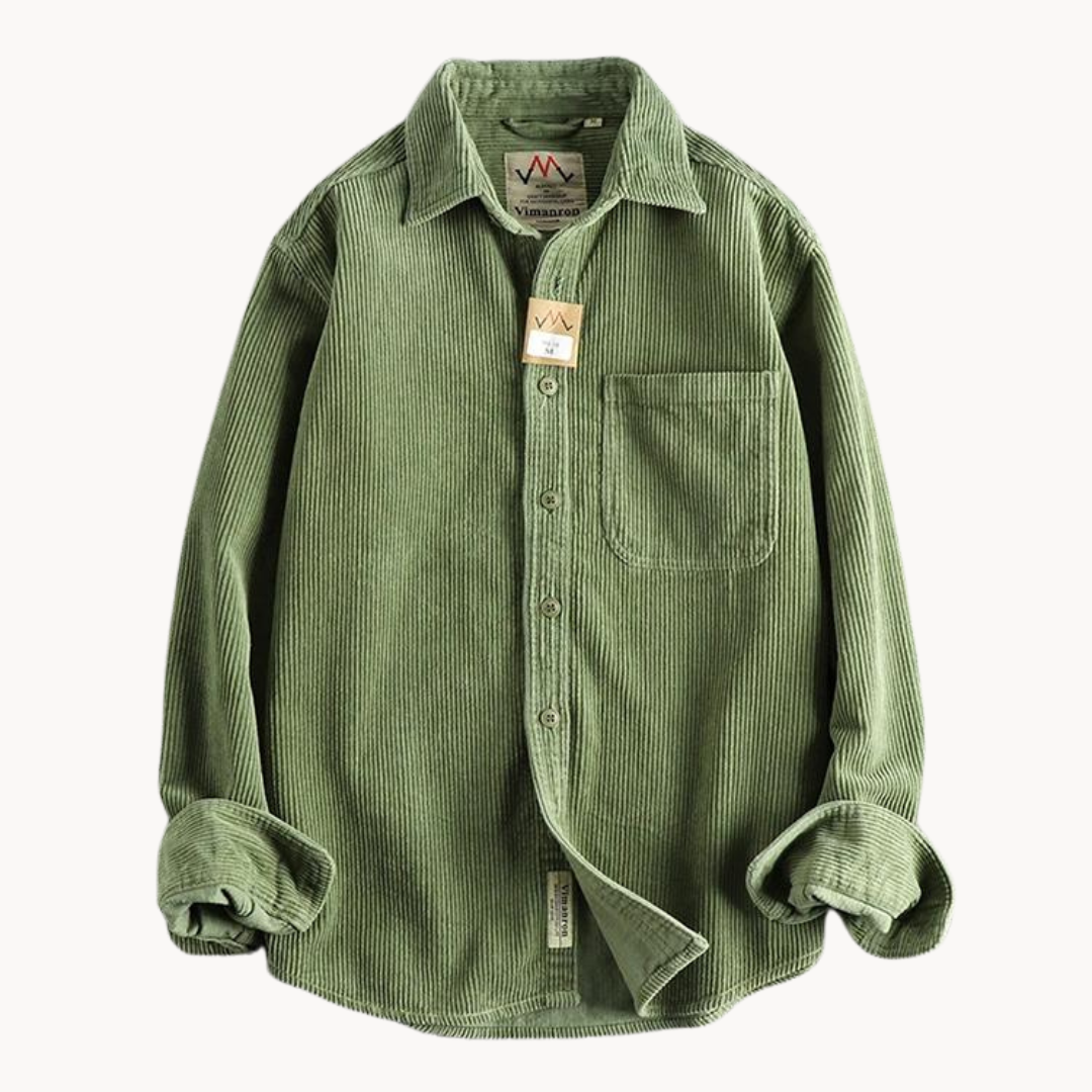 Camisa - Textura Corduroy & Costuras Reforçadas Para Sobreposição