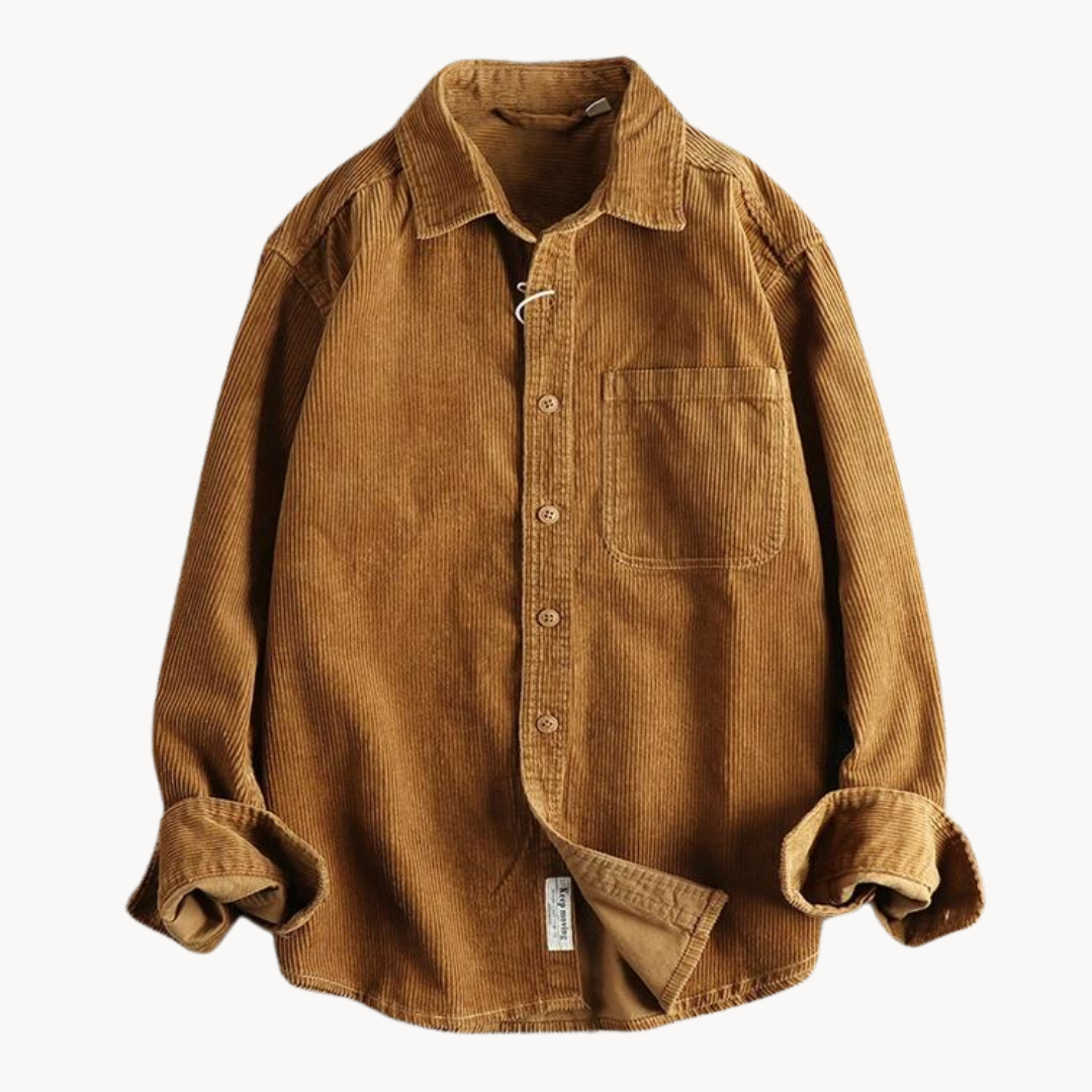 Camisa - Textura Corduroy & Costuras Reforçadas Para Sobreposição