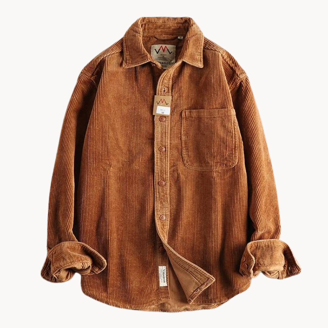 Camisa - Textura Corduroy & Costuras Reforçadas Para Sobreposição