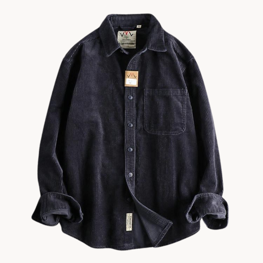 Camisa - Textura Corduroy & Costuras Reforçadas Para Sobreposição