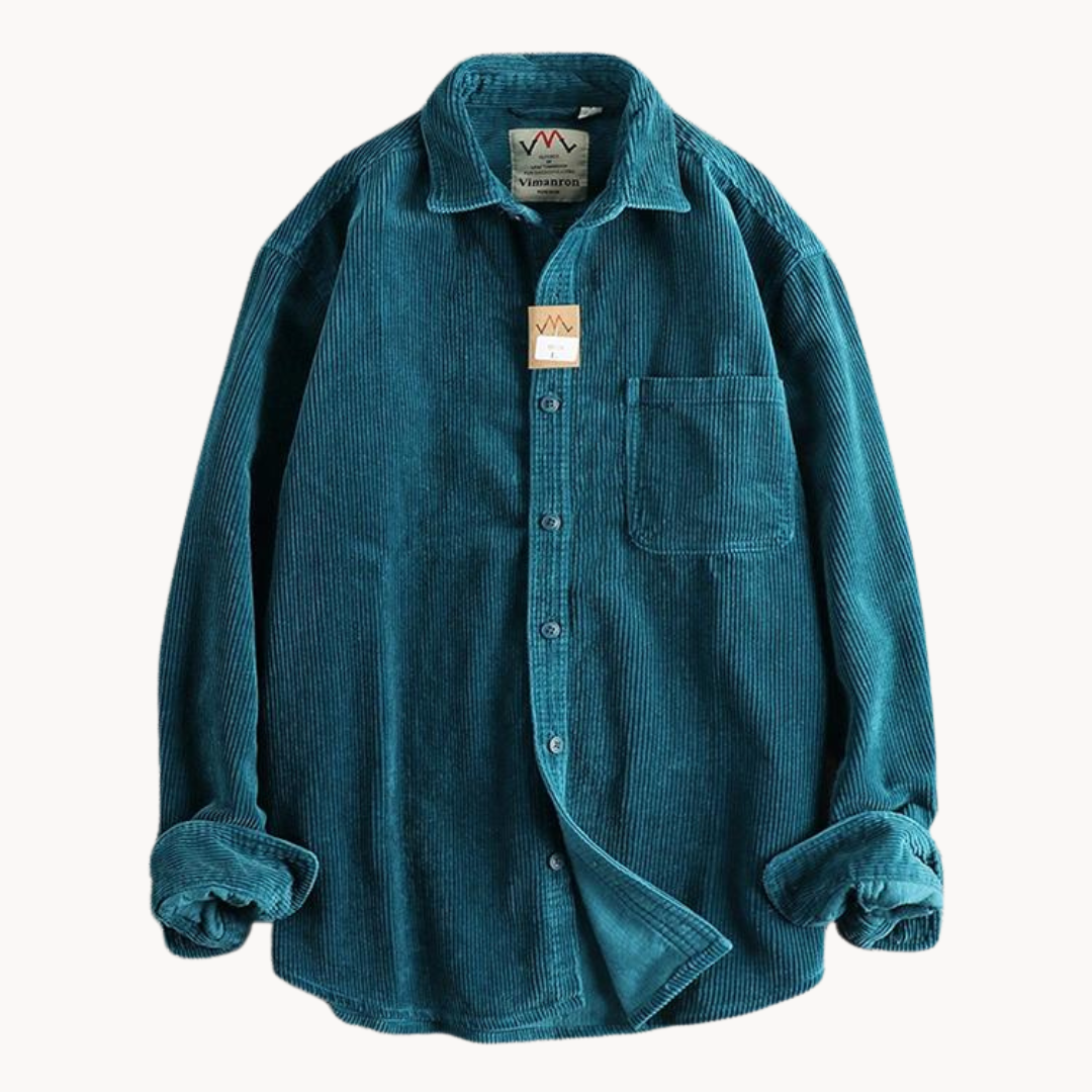 Camisa - Textura Corduroy & Costuras Reforçadas Para Sobreposição
