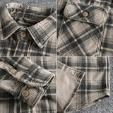 Camisa - Mistura de Corduroy com Botões à Frente e Forma Relaxada