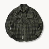 Camisa - Mistura de Corduroy com Botões à Frente e Forma Relaxada