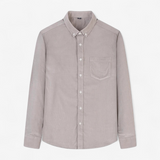 Camisa - Mistura de Veludo Cotelê com Padrão Listrado e Bolso Frontal