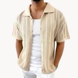 Camisa – Crochê de Manga Curta & Arrefecimento Respirável