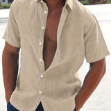 Camisa - Mistura Leve de Manga Curta e Movimento Fácil