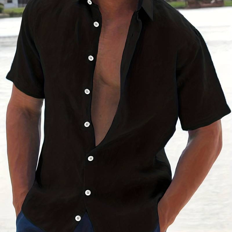 Camisa - Mistura Leve de Manga Curta e Movimento Fácil