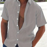 Camisa - Mistura Leve de Manga Curta e Movimento Fácil