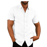 Camisa - Mistura Leve de Manga Curta e Movimento Fácil