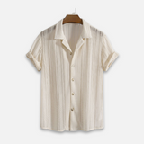 Camisa - Gola Canelada & Mistura de Poliéster Leve