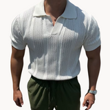 Camisa – Malha com Gola Aberta e Fluxo de Ar Respirável
