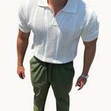 Camisa – Malha com Gola Aberta e Fluxo de Ar Respirável