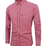 Camisa - Xadrez e Mistura Suave para Movimento Natural