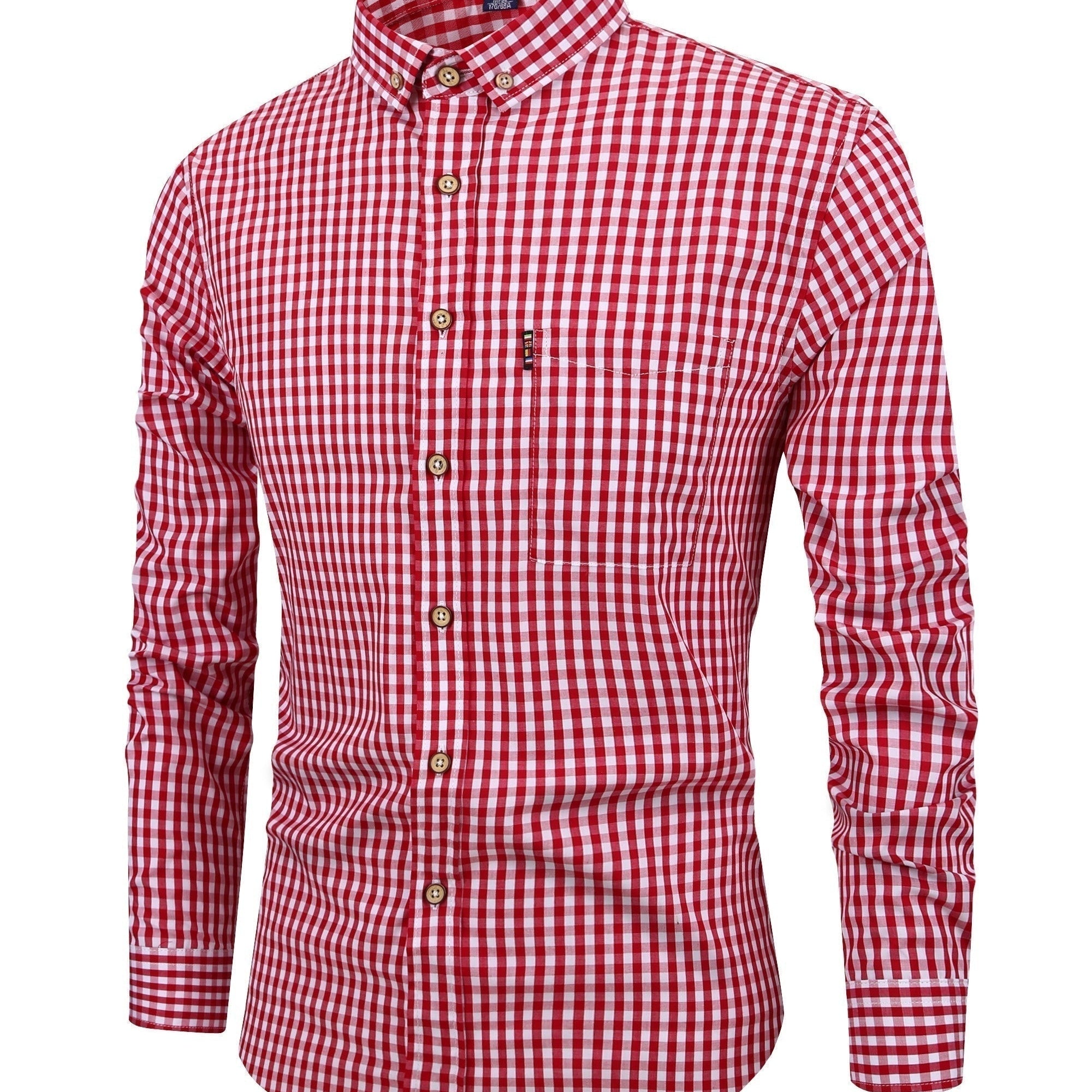 Camisa - Xadrez e Mistura Suave para Movimento Natural
