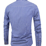 Camisa - Xadrez e Mistura Suave para Movimento Natural
