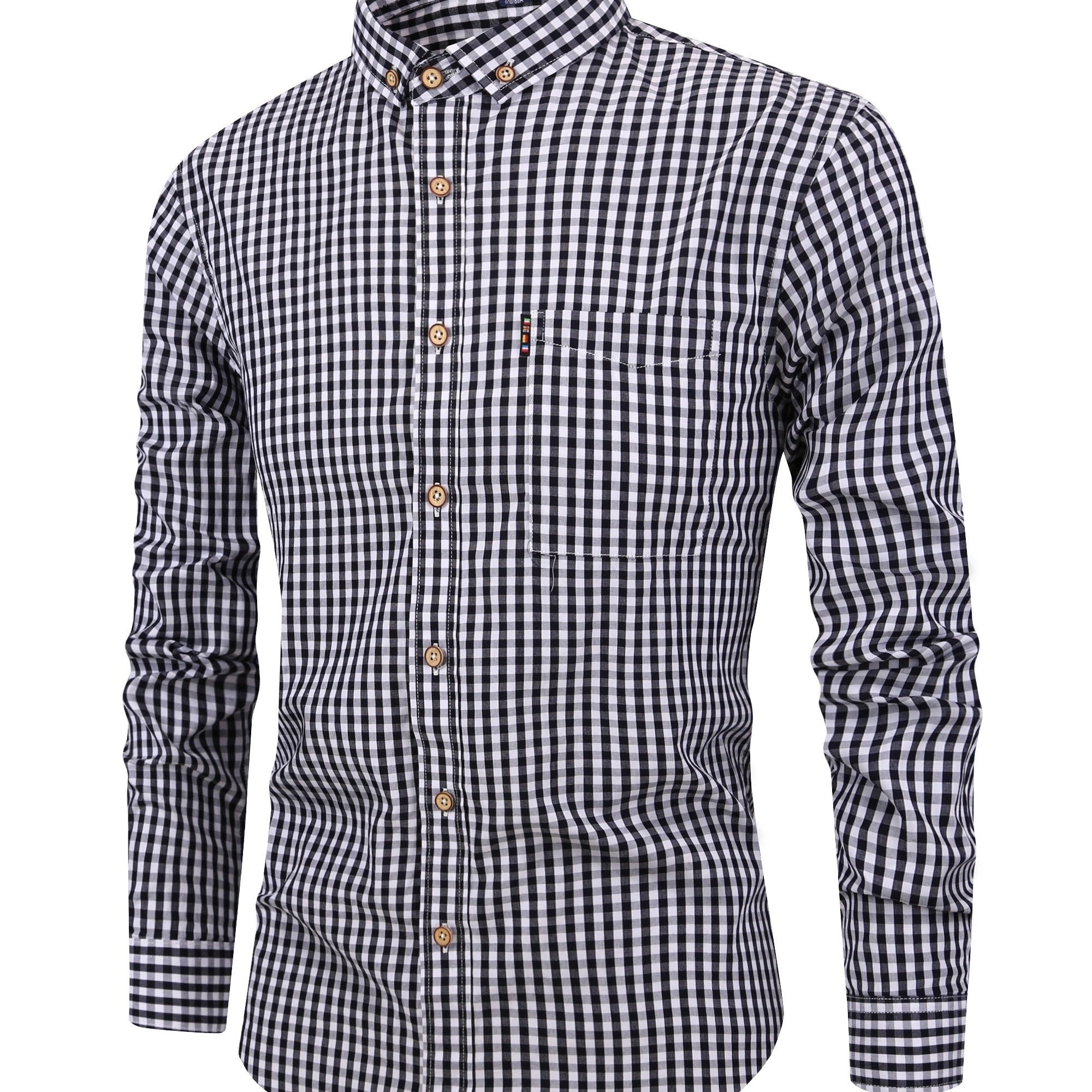 Camisa - Xadrez e Mistura Suave para Movimento Natural