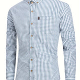 Camisa - Xadrez e Mistura Suave para Movimento Natural