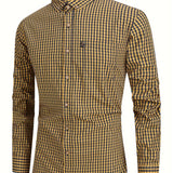 Camisa - Xadrez e Mistura Suave para Movimento Natural