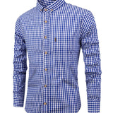 Camisa - Xadrez e Mistura Suave para Movimento Natural