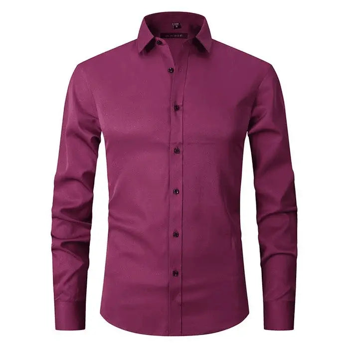 Camisa – Mistura de Poliéster Sem Rugas e Leve e Respirável