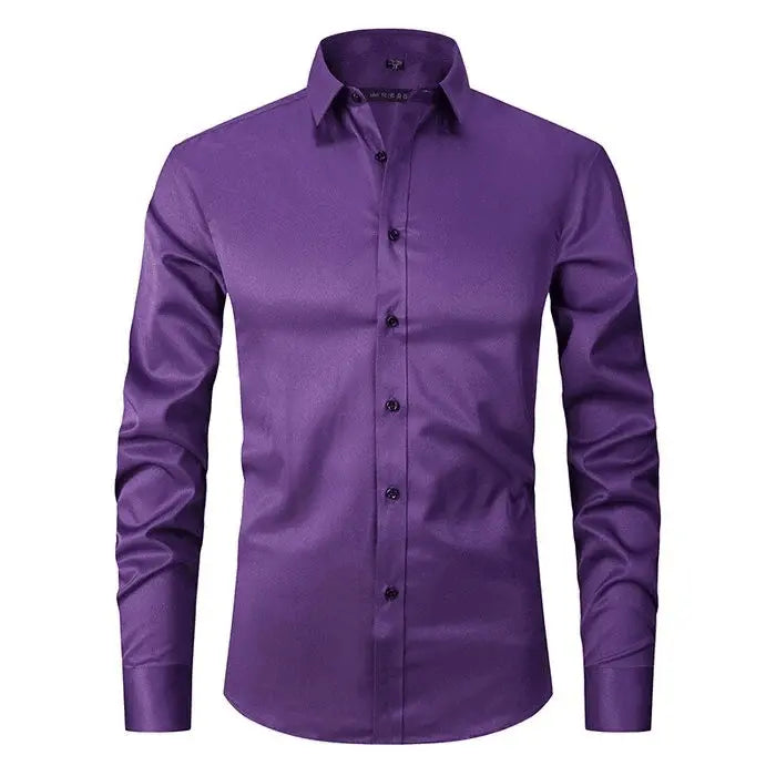 Camisa – Mistura de Poliéster Sem Rugas e Leve e Respirável