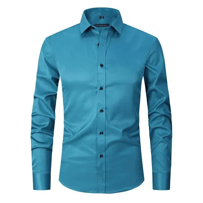 Camisa – Mistura de Poliéster Sem Rugas e Leve e Respirável