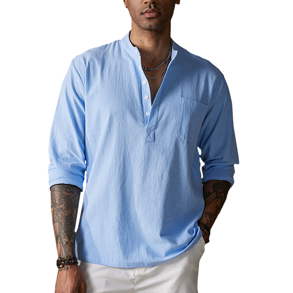 Camisa - Textura Amassada e Mistura Respirável para Conforto