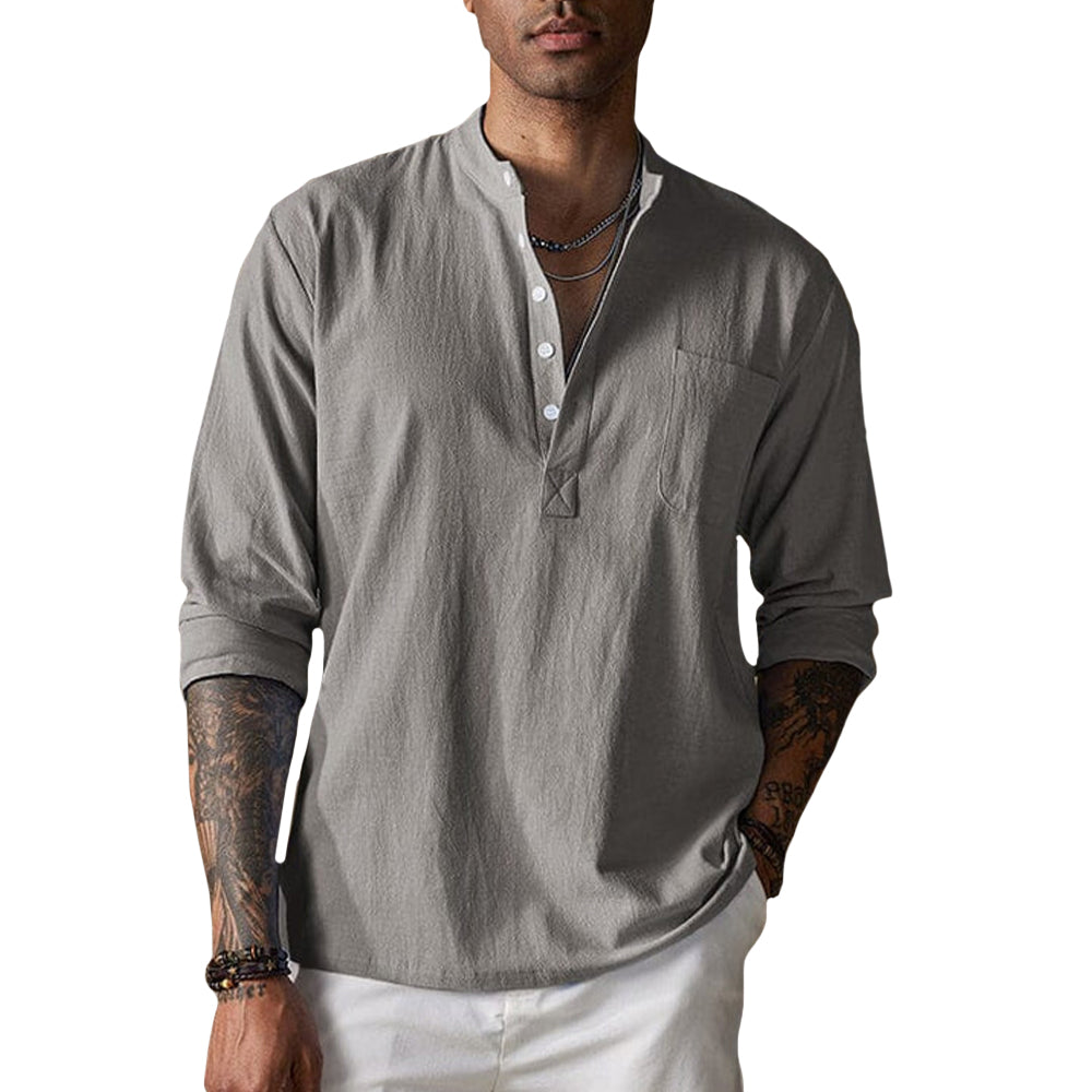Camisa - Textura Amassada e Mistura Respirável para Conforto
