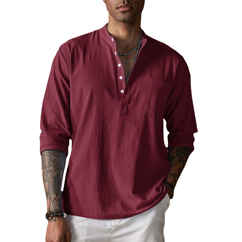 Camisa - Textura Amassada e Mistura Respirável para Conforto