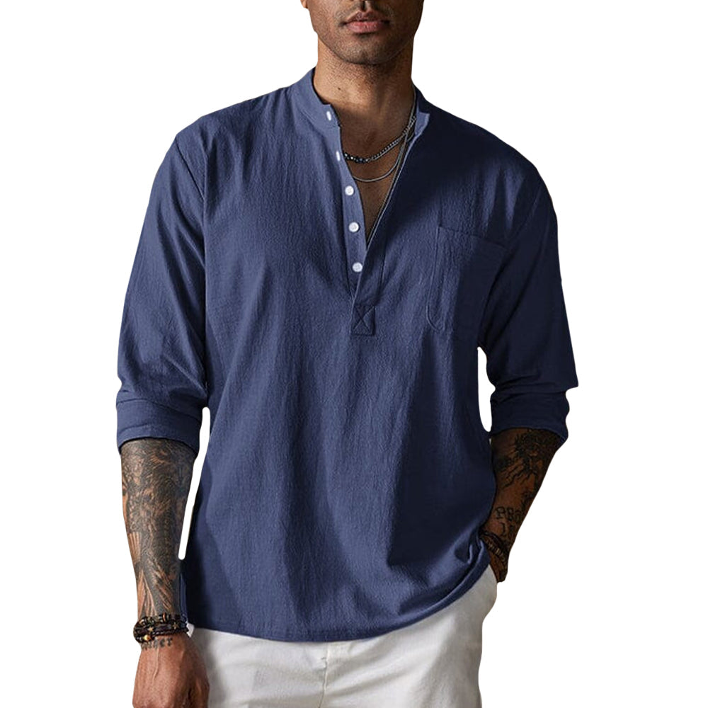 Camisa - Textura Amassada e Mistura Respirável para Conforto
