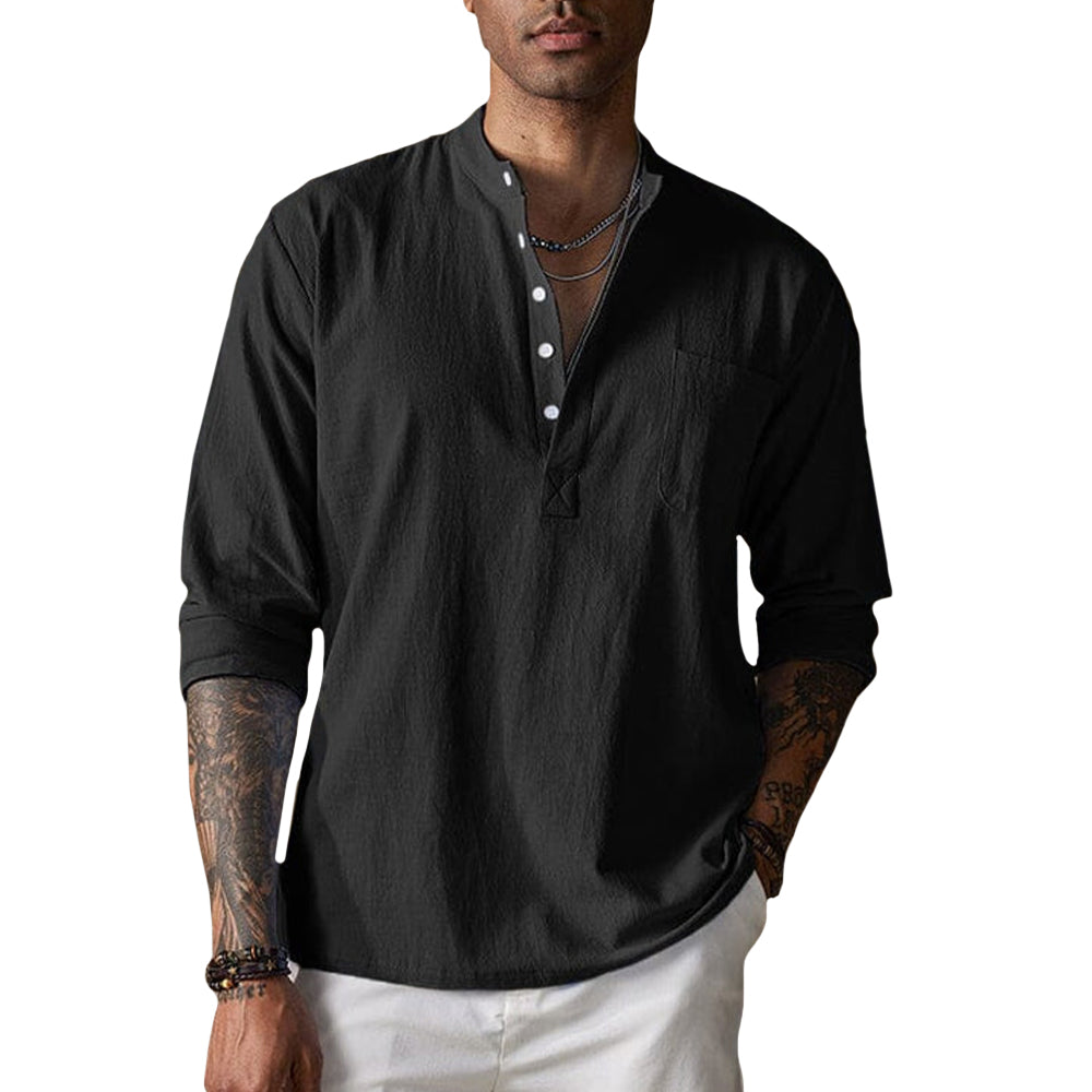 Camisa - Textura Amassada e Mistura Respirável para Conforto
