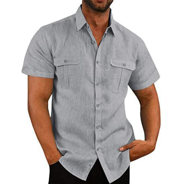 Camisa – Manga Curta Com Dois Bolsos E Ajuste Respirável