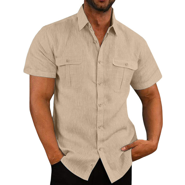 Camisa – Manga Curta Com Dois Bolsos E Ajuste Respirável