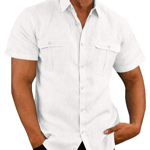 Camisa – Manga Curta Com Dois Bolsos E Ajuste Respirável