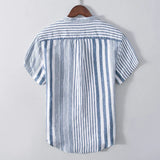 Camisa - Design Listrado e Mistura Respirável para Fluxo de Ar