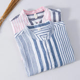 Camisa - Design Listrado e Mistura Respirável para Fluxo de Ar