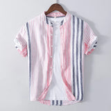 Camisa - Design Listrado e Mistura Respirável para Fluxo de Ar