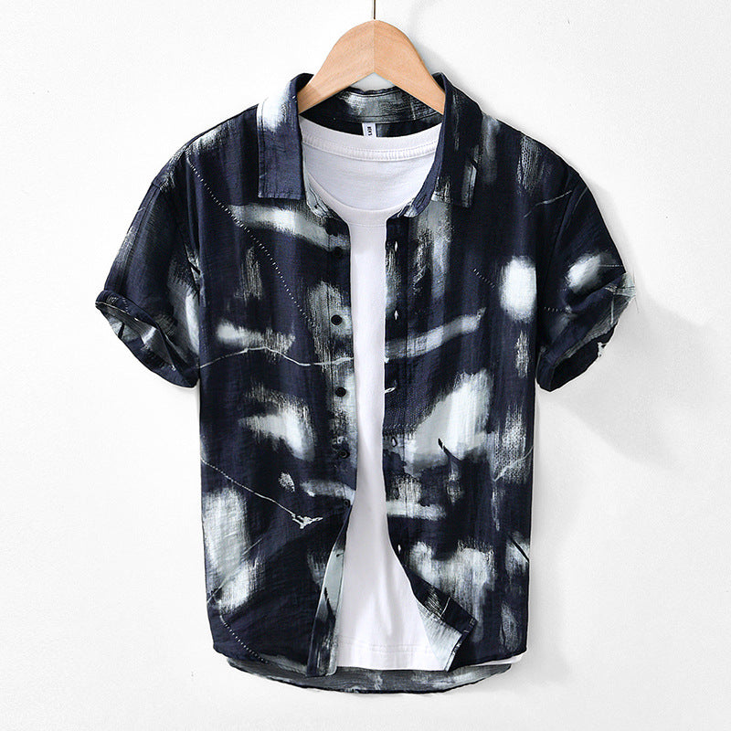 Camisa de Manga Curta - Impressão Frontal & Corte Solto