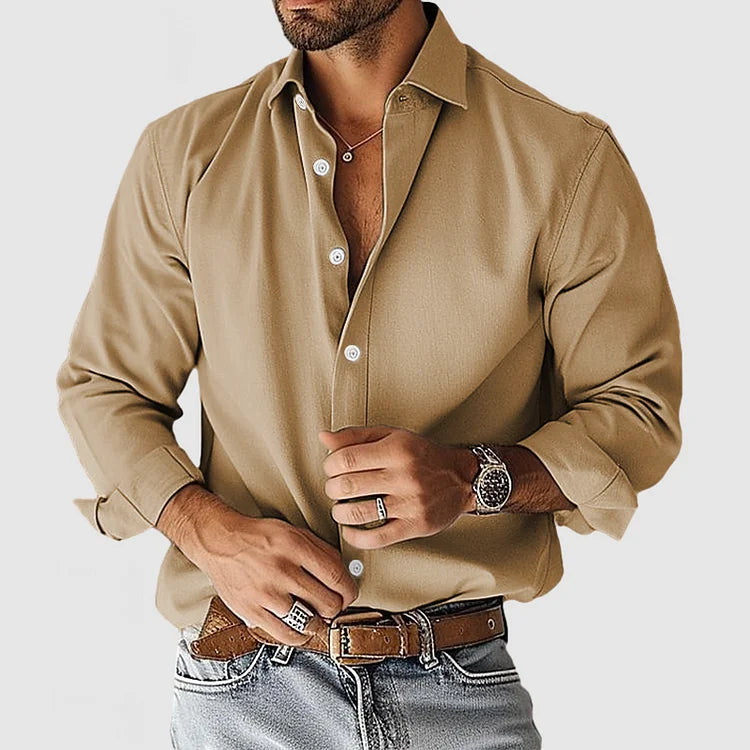 Camisa de Vestir Soft-Blend - Forma Limpa e Fluxo de Ar Respirável