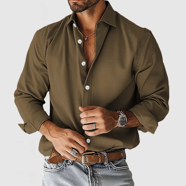 Camisa de Vestir Soft-Blend - Forma Limpa e Fluxo de Ar Respirável