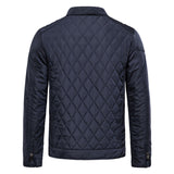 Casaco Overshirt Soft-Blend - Xadrez Diamante e Frente com Botão