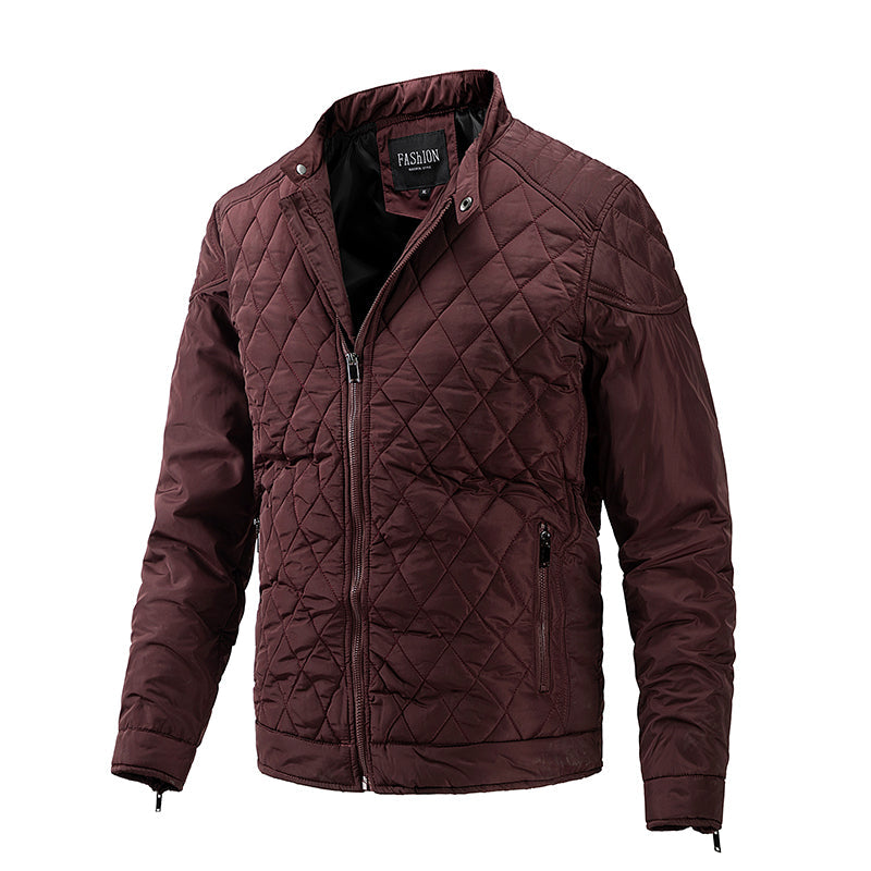 Casaco Overshirt Soft-Blend - Xadrez Diamante e Frente com Botão