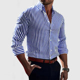 Camisa Overshirt Soft Blend - Riscas Verticais e Cobertura Leve